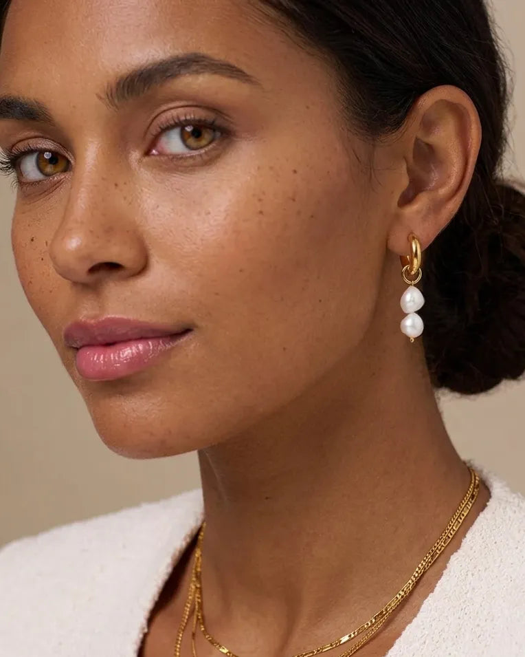 Waterproof Hera Chunky Hoop Earrings (18K Gold Plated)