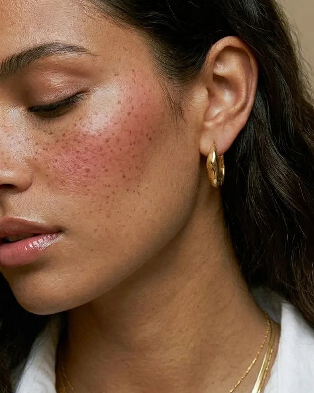 Waterproof Oval Hoop Earrings (18K Gold Plated)