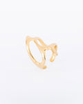 18K gold plated open cutout abstract sculptural ring — HYFN