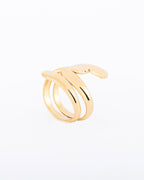 18K gold plated asymmetrical ring wrap ring — HYFN