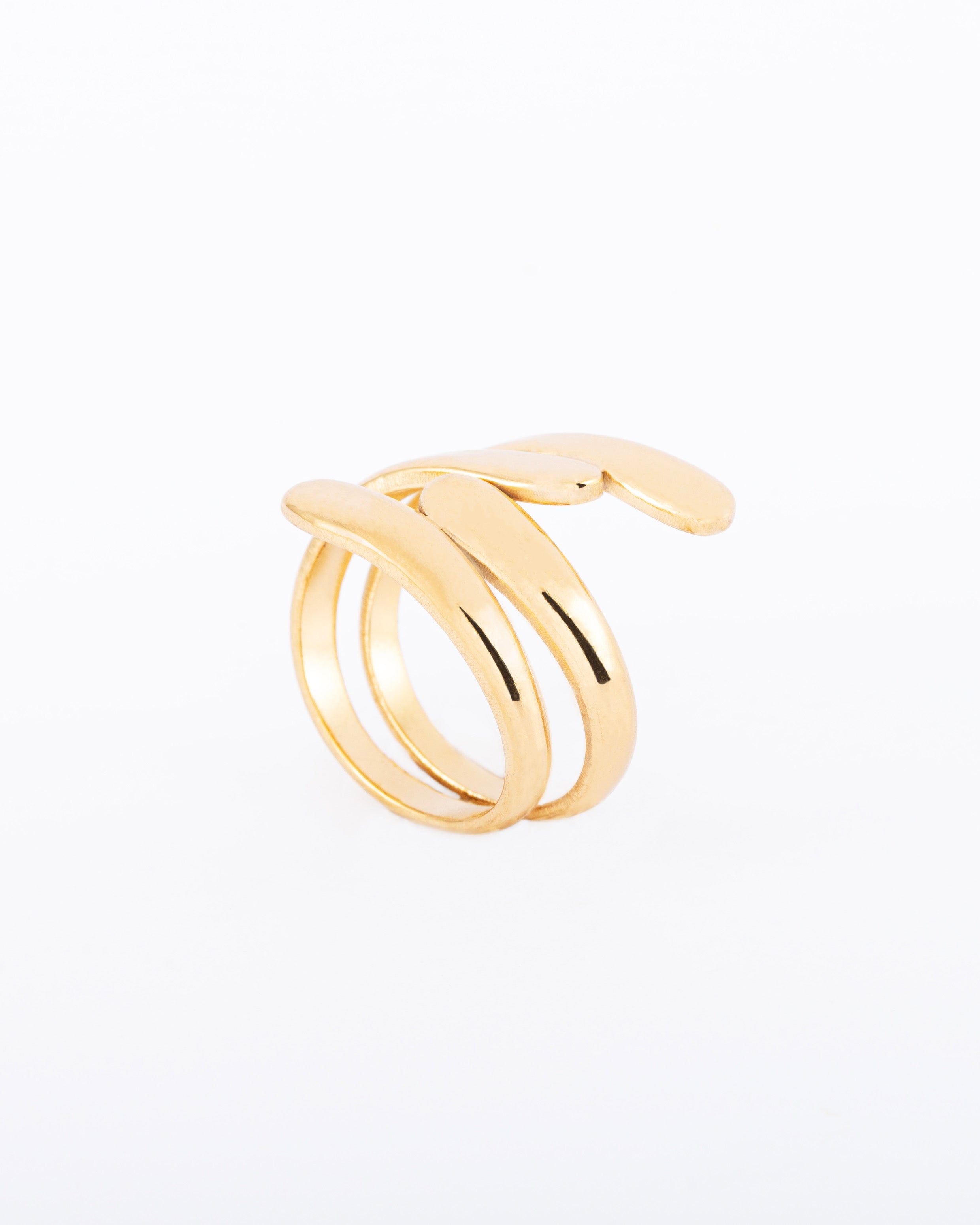 18K gold plated asymmetrical ring wrap ring — HYFN