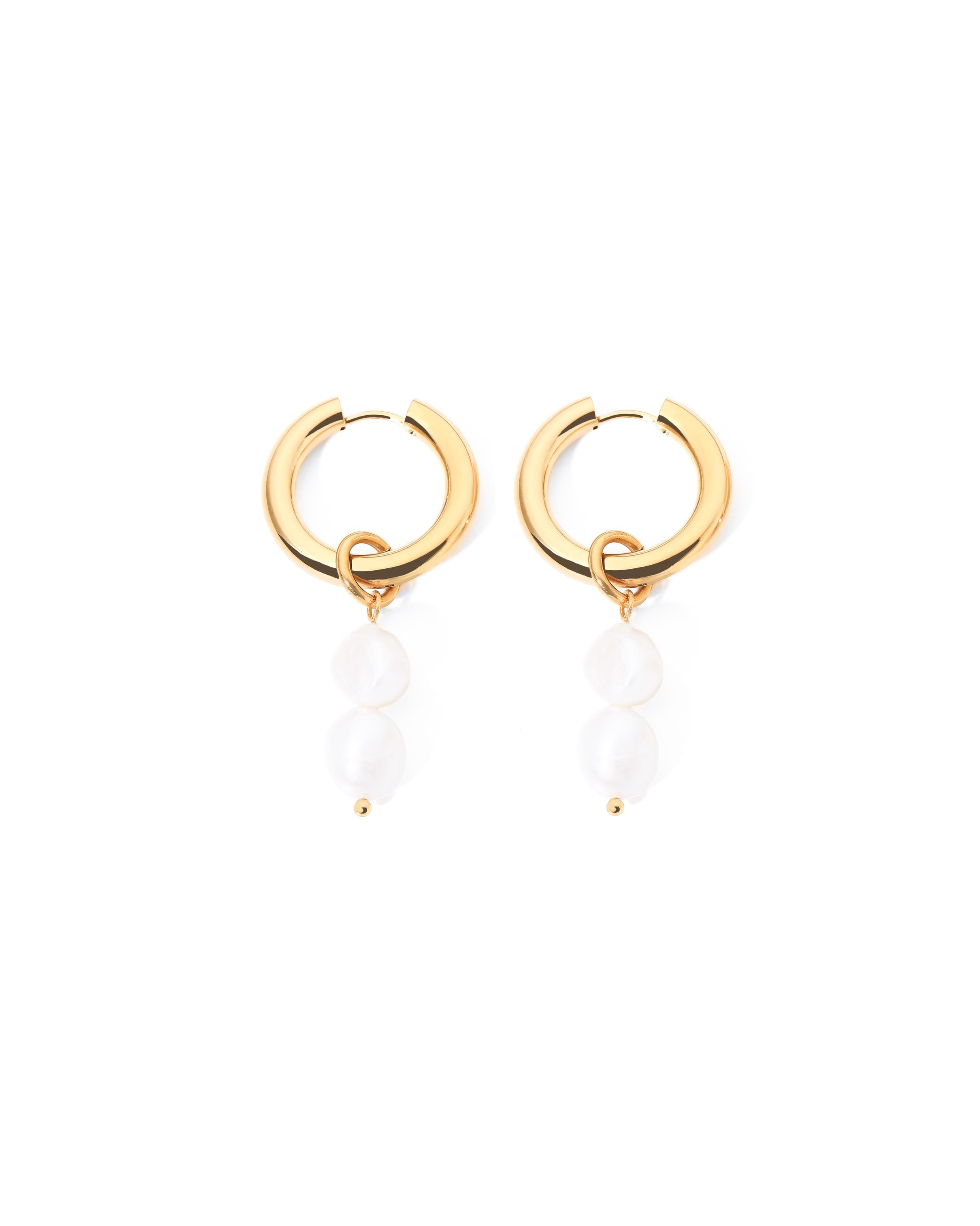 18K gold plated chunky hoop earrings — HYFN