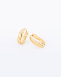 18K gold plated chunky oval hoop earrings — HYFN