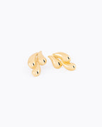 18K gold plated chunky teardrop cluster statement stud earrings — HYFN